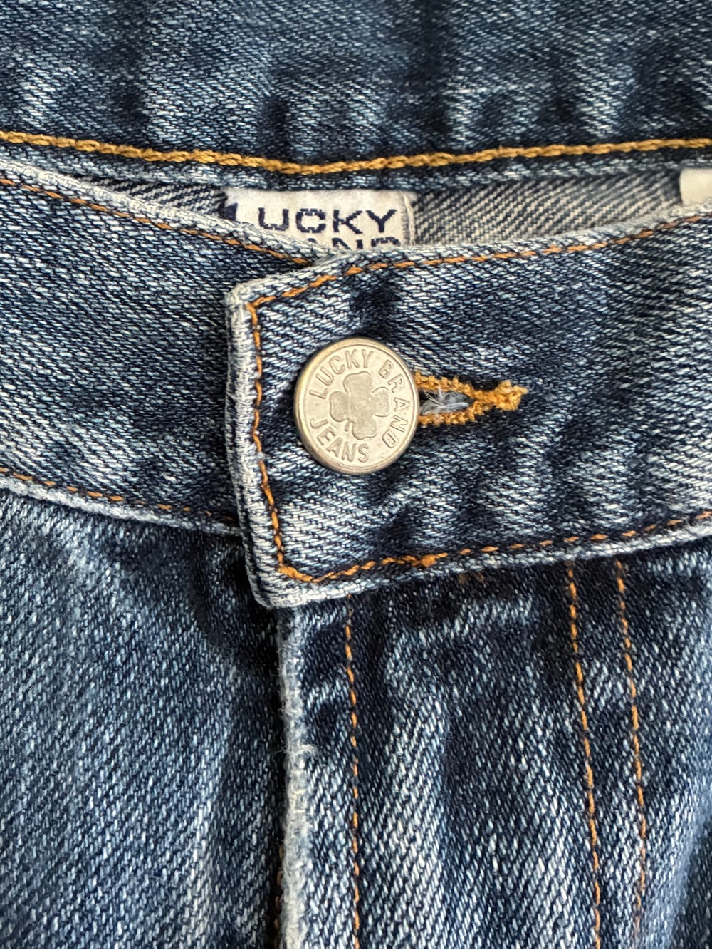 Vintage 2000s Americana Grunge 90s Lucky Brand Blue Denim Jeans Size 32 - Picture 4 of 7